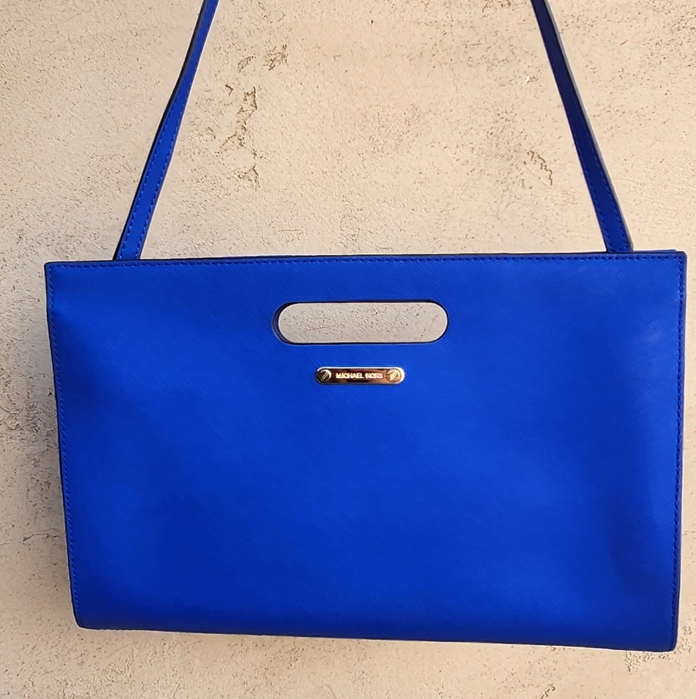 Michael Kors Tilda Convertible Clutch / Shoulder Bag – Rare Electric Blue - Picture 7 of 12